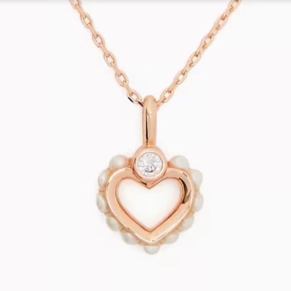 kate spade Rose Gold Heart Pendant Necklace